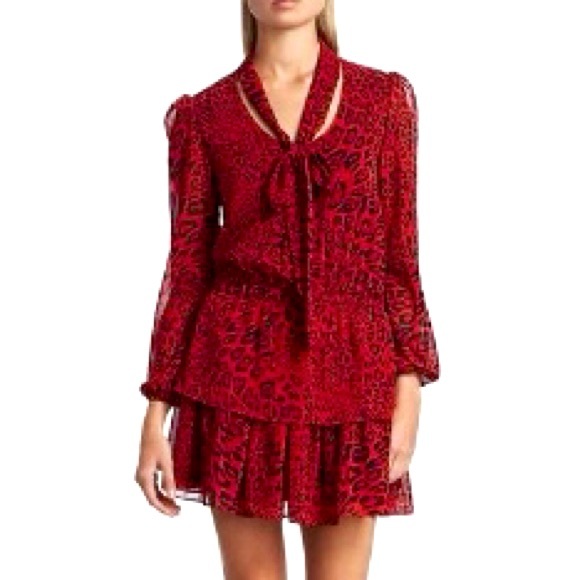 Generation Love Red leopard print ruffle dress—NWT - Picture 5 of 15